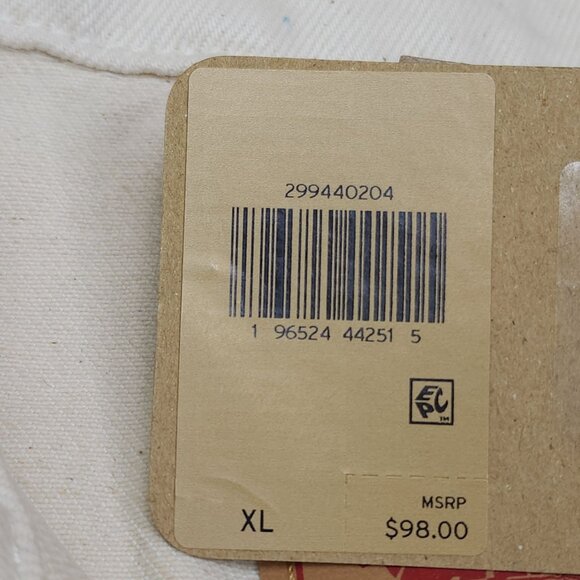 Levis Ex-Boyfriend Trucker Denim Jacket XL 100% Cotton Off-White Original Women - Picture 4 of 14